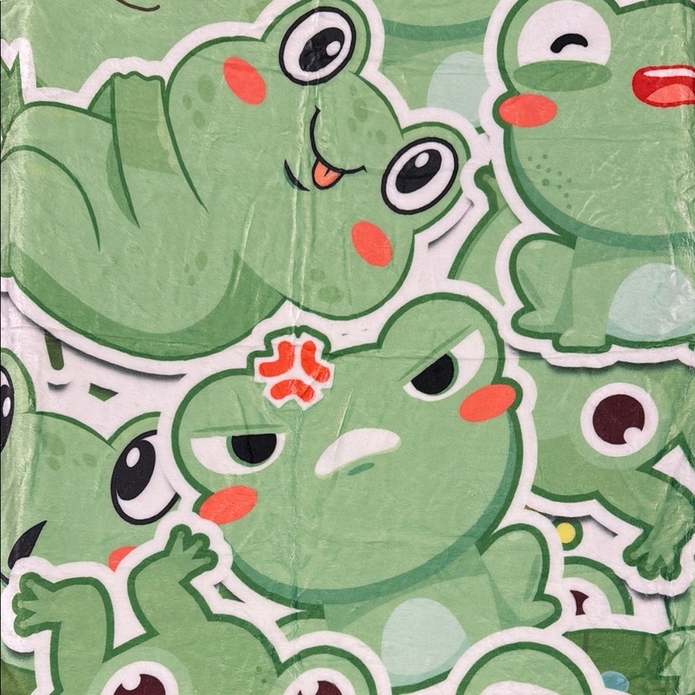Cute Green Frog blanket
